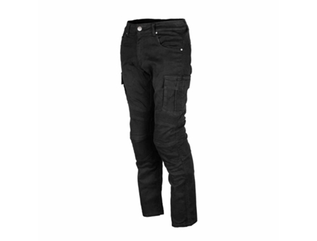 Pantalones de Moto para Hombre GMS (38x30 - Poliéster - Negro)