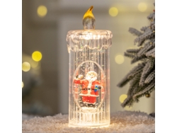 Vela navideña Yuysan con luz nocturna, decoración festiva, estilo C