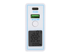 Cargador De Pared Usb C Pd Qc 3.0 2 Puertos Rápido Con Interruptor Y Pantalla Adaptador Uk