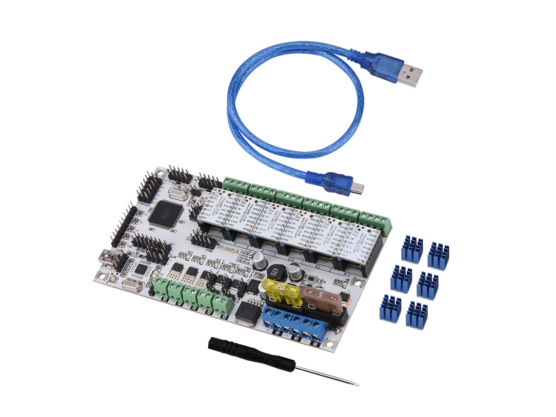 Placa base para impresora 3D (conexión USB, compatible con tarjeta SD) Kit de placa base para impresora 3D Rumbaplus + 6*tmc2208 V1.0