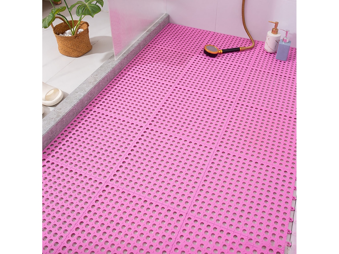 Tapete De Baño Mosaico Antideslizante Con Ventosas Material Plástico Tapete Para Suelo