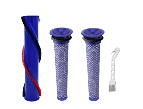 Kit de filtros de cepillo enrollable para Dyson V6, limpiador inalámbrico, barra de cepillo, rodillo, barredora robótica, accesorios para aspirador...