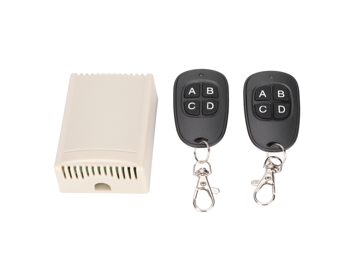 Kit Transmisor-receptor Universal De 4 Canales Y 433 Mhz Con Relé De Llave De Control Remoto Inalámbrico Para Luz De Puerta Eléctrica De 24 V.