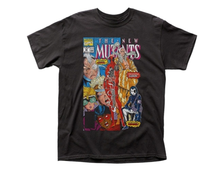 Camiseta ROCKINSTONE de los cómics de Marvel The Beginning of the End de New Mutants (XL)