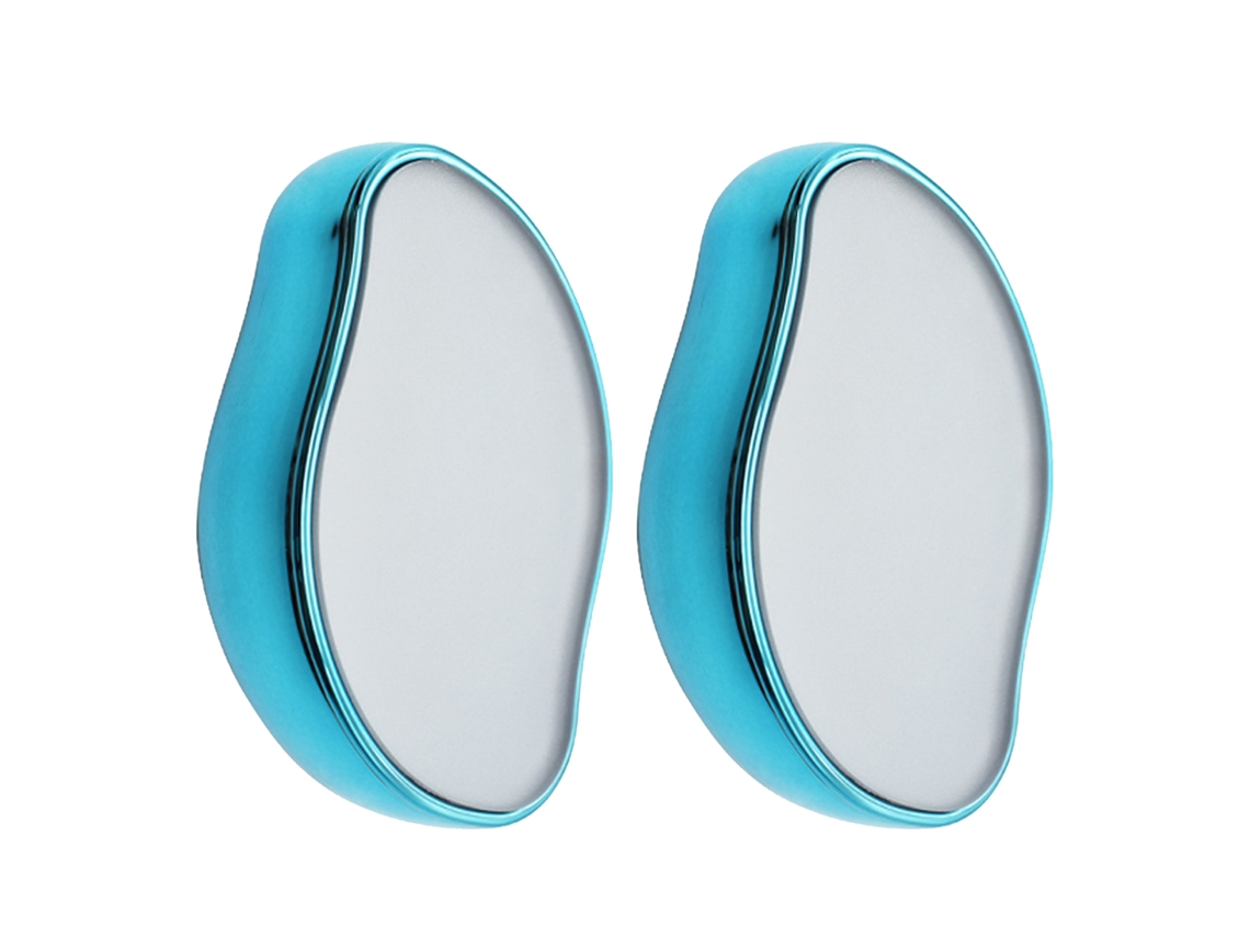 2pcs Borrador De Pelo Cristal Painless Reutilizable Azul