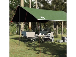 Lona de camping impermeable verde de 460x305x210 cm