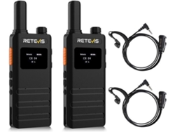 Walkie Talkie B63s, Walkie Talkie PMR Profesional, Pantalla LCD, 15 mm Ligero, Vox, 1620 mAh, USB C, Radio Familiar, Camping Retevis