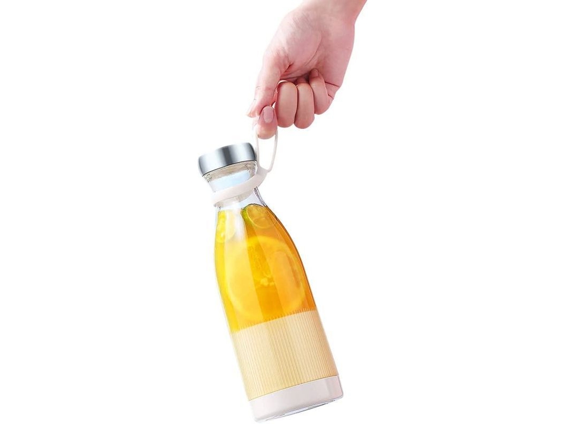 2026altiro-minibatidora Portátil, Vaso Para Zumos Frescos, Batidora Personal Con Carga Usb, 350 Ml, Blanco Perla.