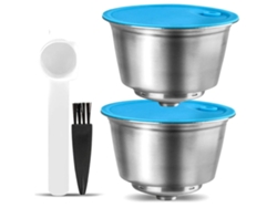 Pack 2 Cápsulas Reutilizables De Acero Inoxidable Para Nescafé Dulce Gusto Genio S Basic