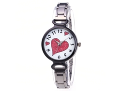 Reloj De Pulsera De Cuarzo Para Mujer Con Brazalete De Acero Moderno E Informal Zhoulianfa (plata)