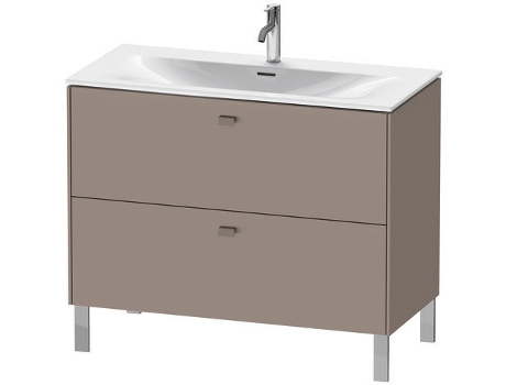 Pedestal de lavabo DURAVIT Brioso vertical 102,0 x 47,9 cm 2 cajones incl. recorte de sifón y delantal para lavabo Viu 234410