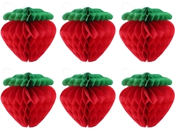 Juego de 10 bolas de papel rojas, decoración de jardín, fiestas, bodas, encantador diseño de panal, GOKOCO