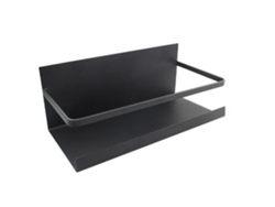 Organizador magnético ajustable para refrigerador, acero al carbono, negro.