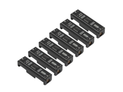 Comprobador de baterías de 6 piezas con 4 luces indicadoras, portátil y preciso para baterías AAA y AAA.