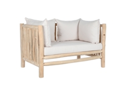 Sofa Teca Poliester Natural Blanco 132x79x78cm