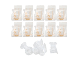 Mali conjunto Inserções Flange Silicone 19/21/24mm com 10 Saquinhos de Leite 250ml