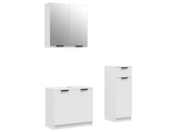 Conjunto de muebles de baño MAISON EXCLUSIVE en madera procesada blanca (68x30x20 cm)