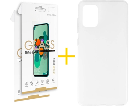 Kit Funda + 2 Protectores de Pantalla Samsung Galaxy A71 5G SKYHE Liso (Transparente)