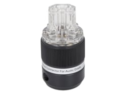 Enchufe De Alimentación De Ca Monosaudio De Cobre Puro Rodiado Para Cable De Alimentación De Audio 100-250v (f101r