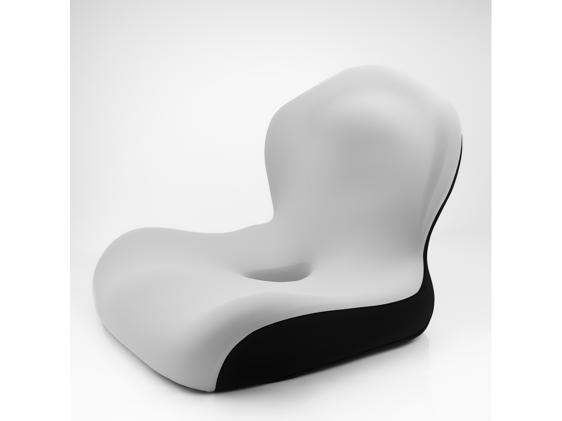 Cojín De Asiento Ergonómico De Espuma Viscoelástica Para Oficina Con Respaldo, Para Aliviar La Ciática (seda Hielo/gris) Gertiz