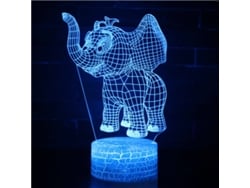 Lámpara de noche con ilusión 3D, 7 colores, interruptor táctil y alimentación USB (my 464)