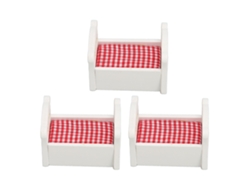 Guardería De Madera En Miniatura Para Casas De Muñecas A Escala 1/12 Y 1/6, 3 Piezas Decorativas