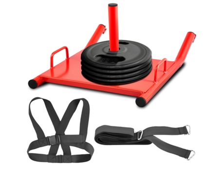 Trineo de velocidad con arnés de cables, ayuda para entrenamiento de resistencia al peso, ejercicio deportivo VEVOR