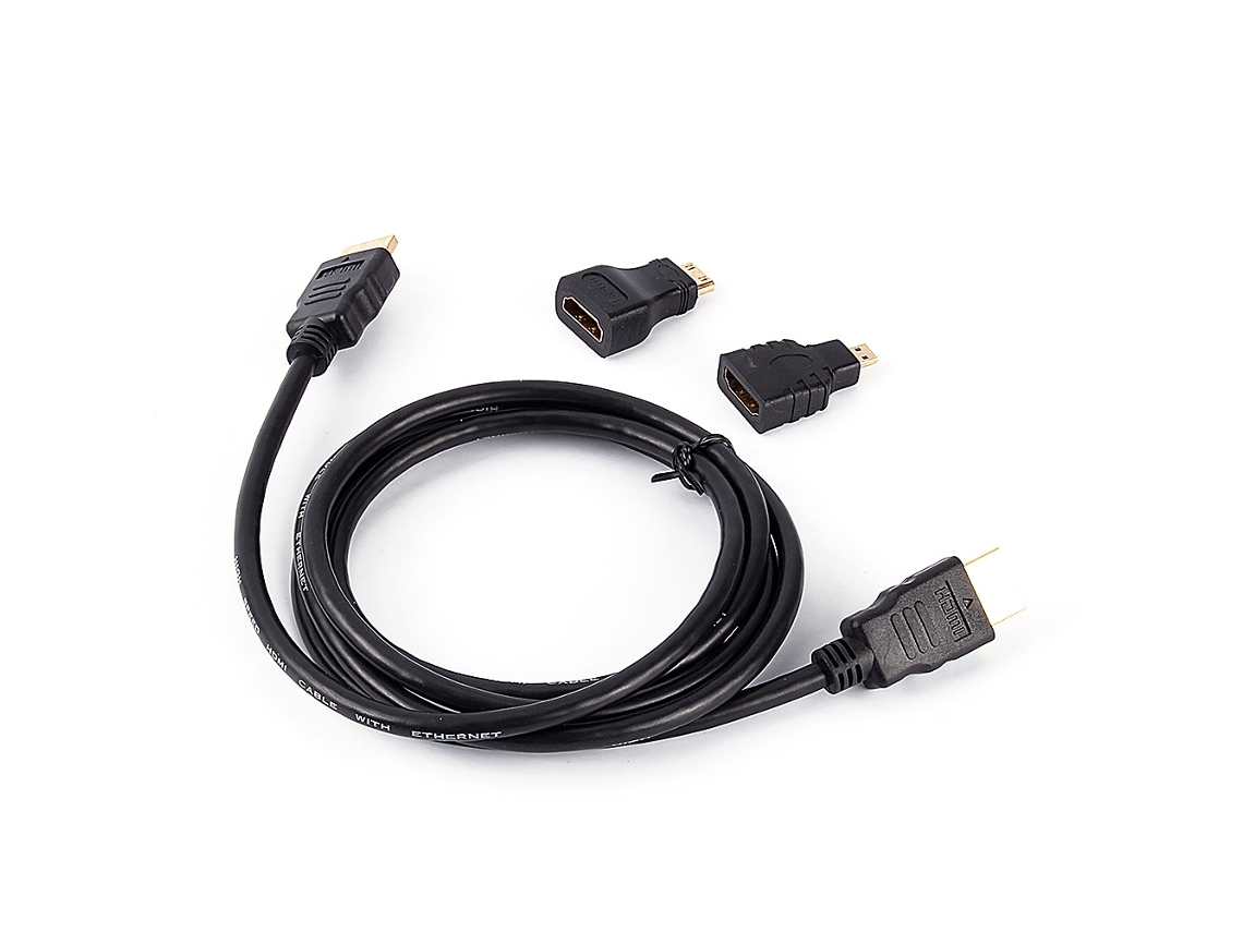 Adaptador Convertidor Hdmi 1.5m V1.4 Gold A Mini/micro Hdmi 3 En 1 Para Xbox 360 Ps3