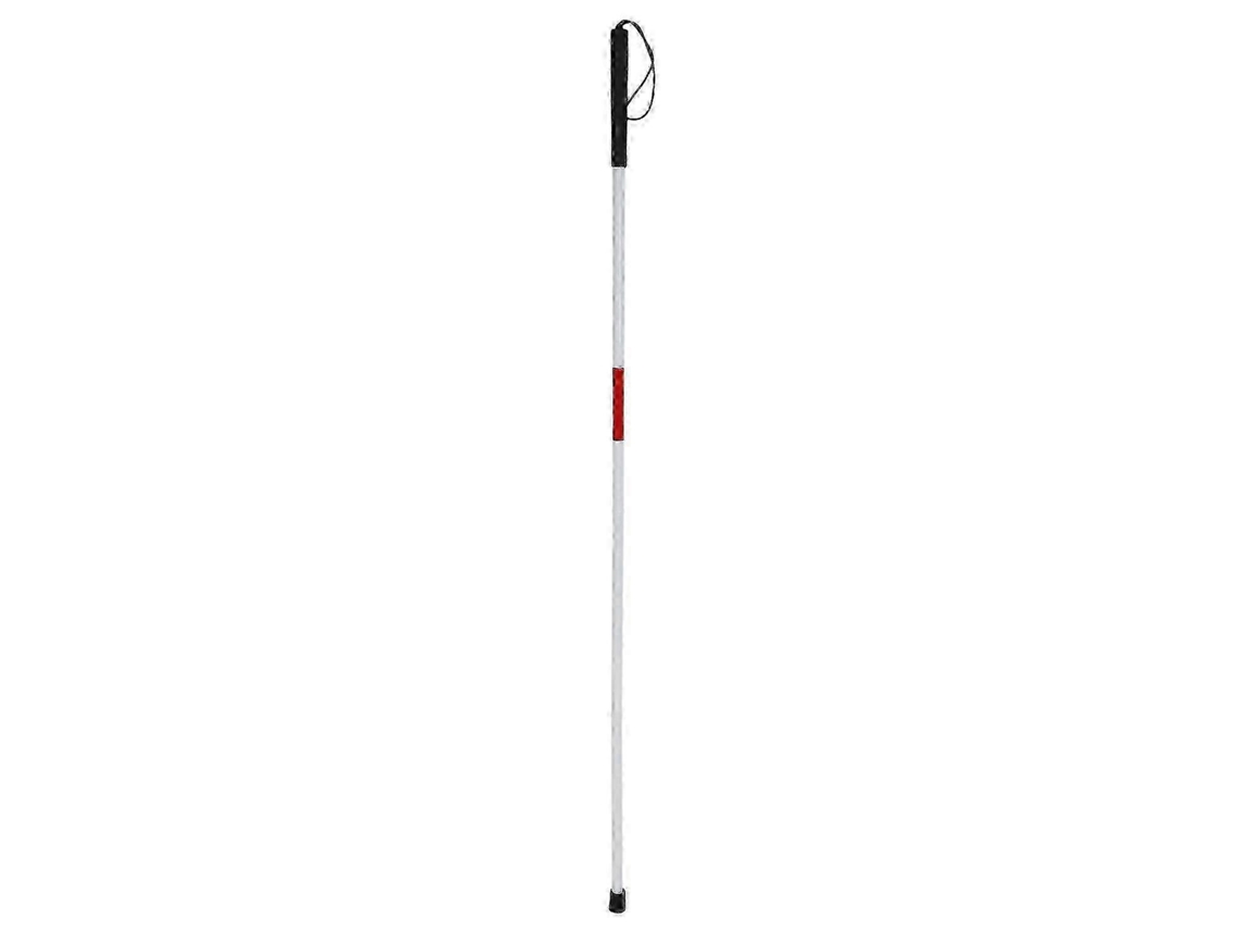 Bastón de aluminio resistente para adultos ciegos, ajustable y plegable, con banda reflectante de seguridad.