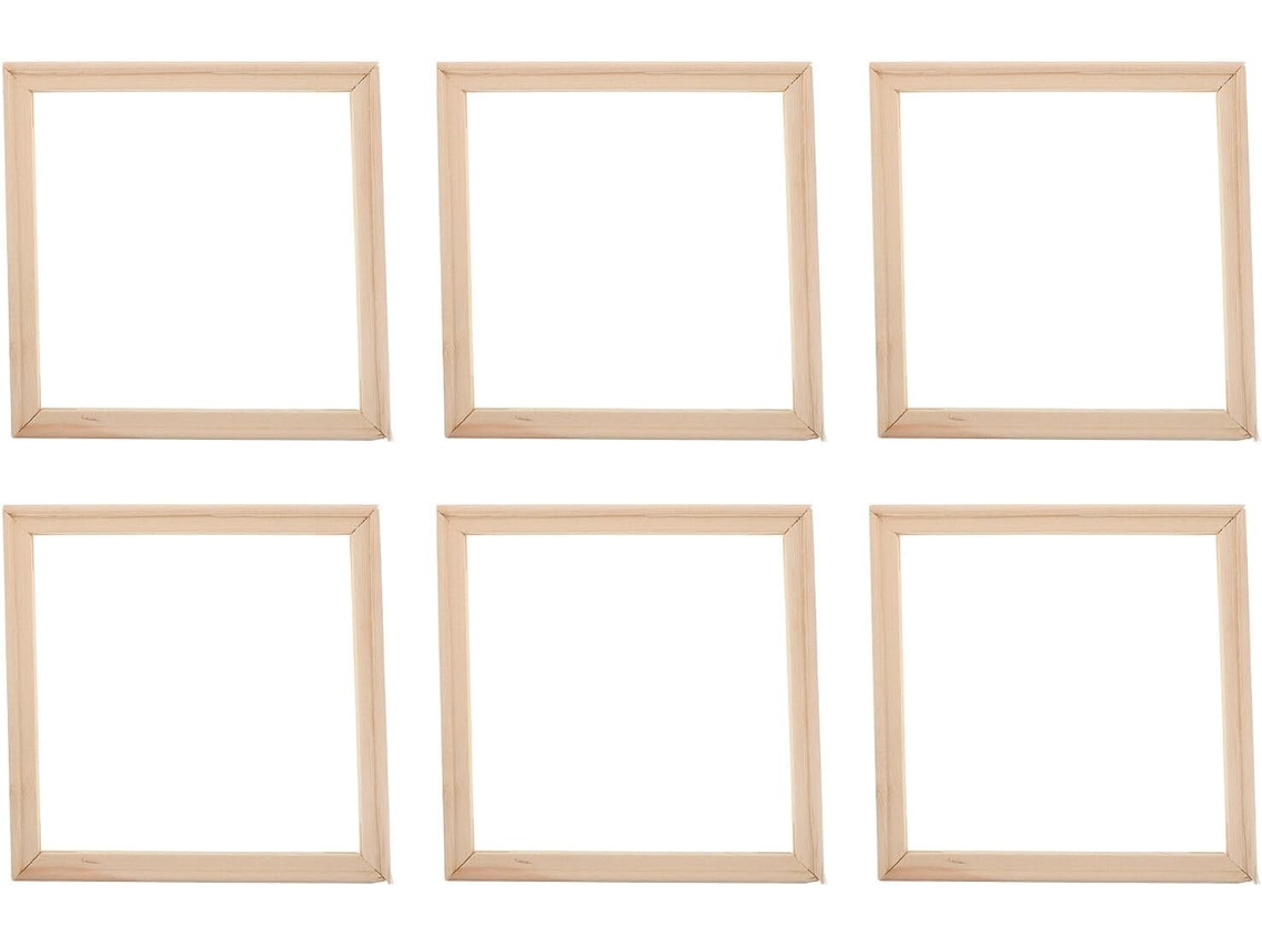 Juego De 6 Marcos De Fotos De Madera Hechos A Mano, Ideales Para Pósteres, Pinturas Al Óleo Y Lienzos.