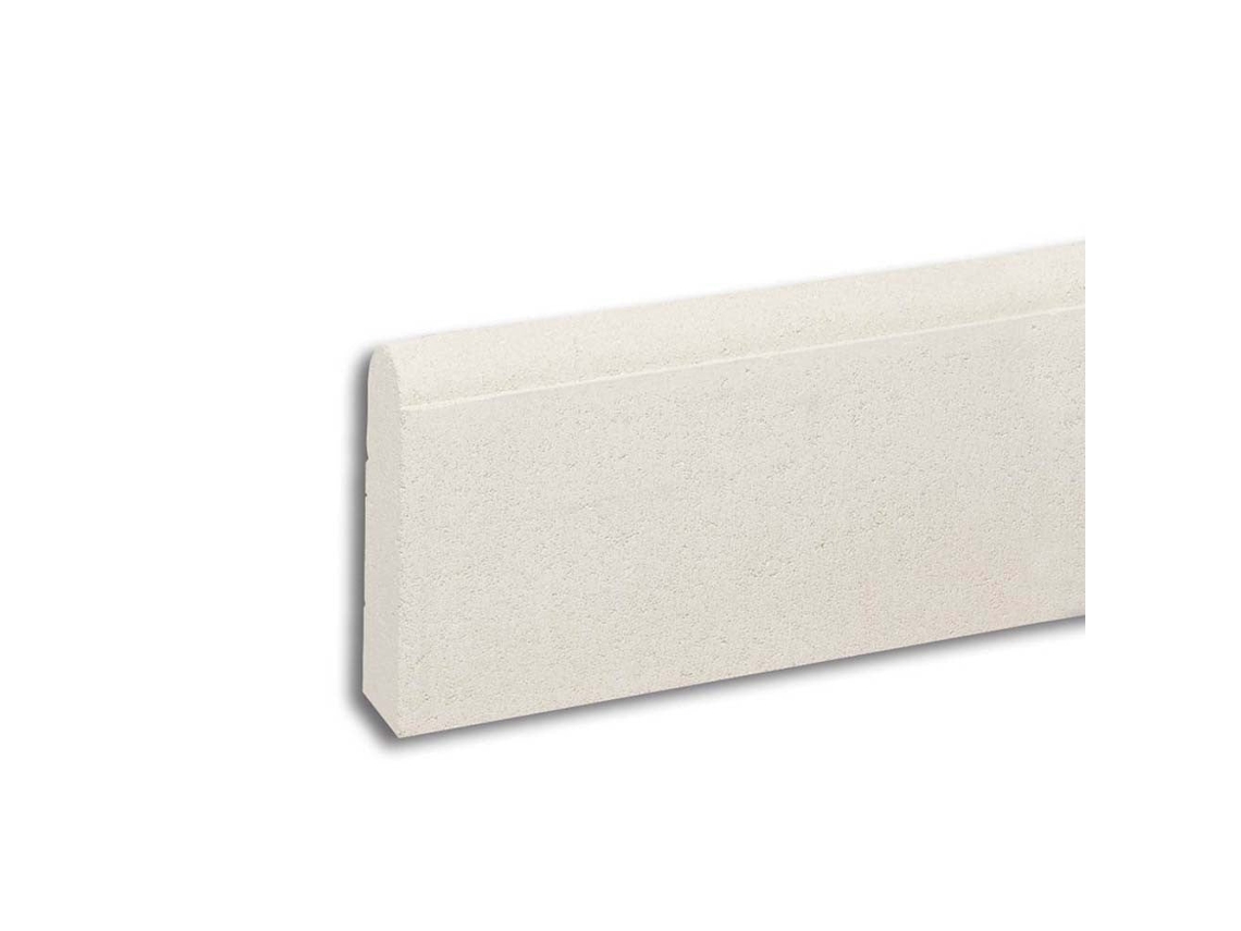 Bordillo redondo de 50x20 cm. Palé de 100 unidades / Blanco crema