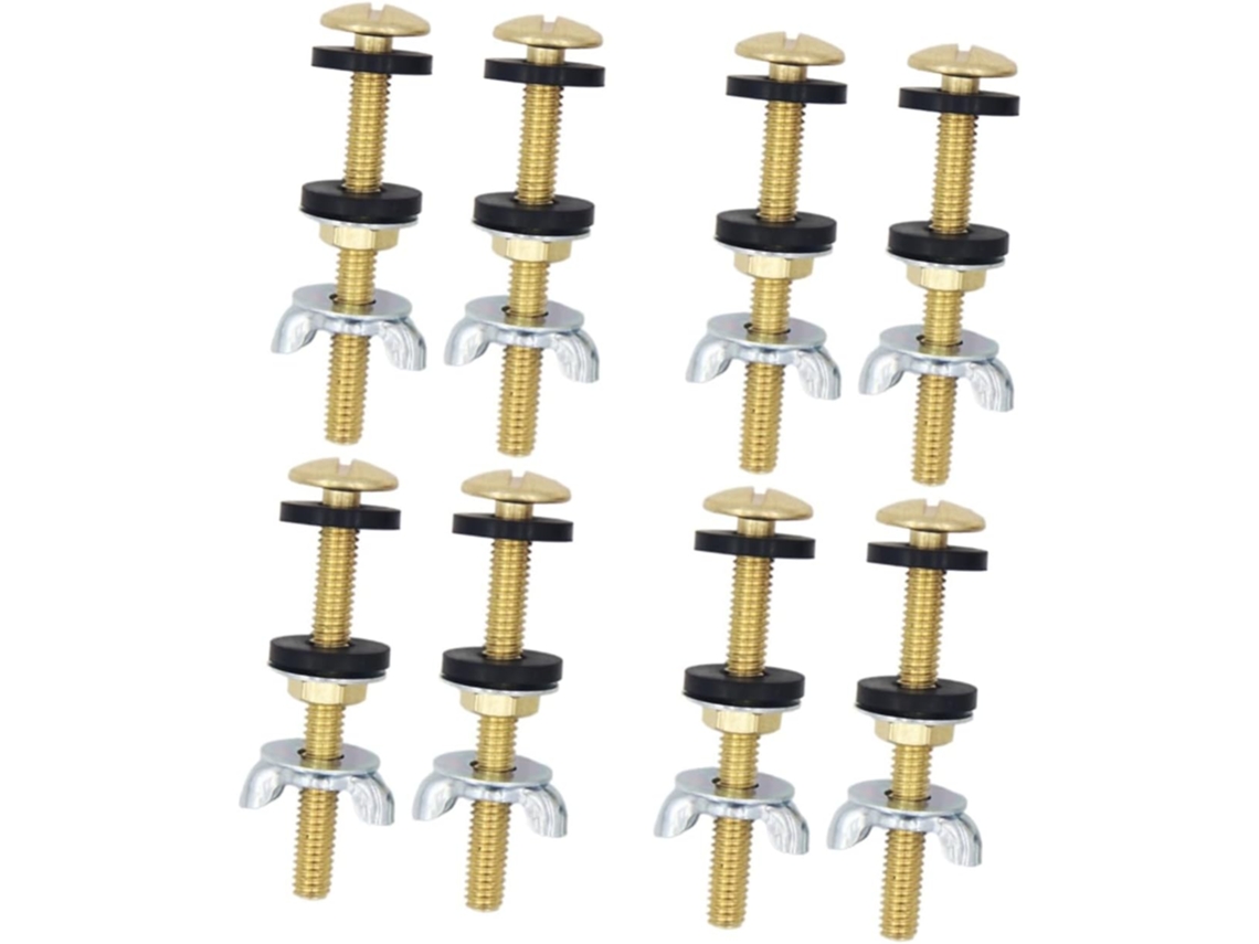 Kit De 4 Tornillos De Acero Inoxidable Para Asiento De Inodoro (2-4) Para Tanque De Inodoro
