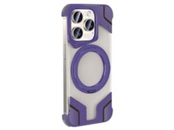 Soporte Carcasa Púrpura Para Iphone 14 Pro Max Piel Sintética Morado