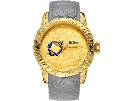 Reloj de dragón con grabado 3D y esfera grande para hombre de marca VEANXIN-Oro