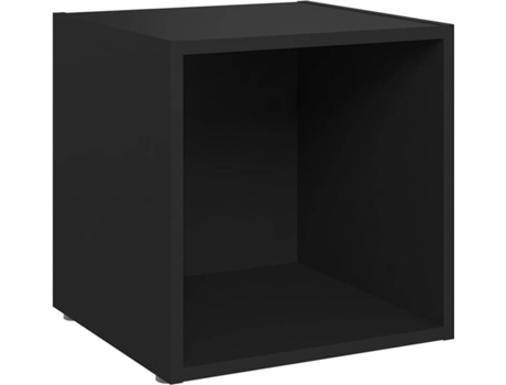 Mueble para la televisión VIDAXL Negro Madera contrachapada (37x35x37 cm)