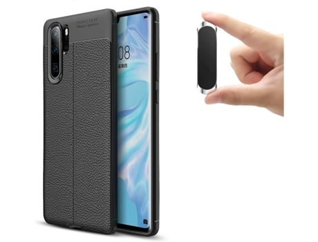 Carcasa y Soporte Huawei P30 Pro Rugged Leather (Negro)