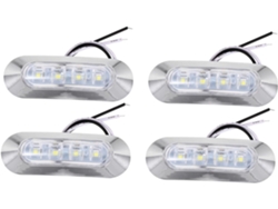 Juego de 12 luces de posición laterales LED, impermeables y de bajo consumo energético, para camiones, remolques y más.
