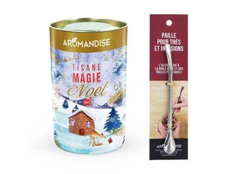 Té orgánico Magia de la Navidad + pajita de acero inoxidable con filtro