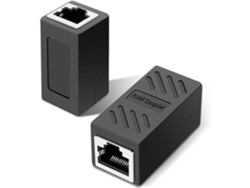 VYLARA Amplificador De Rede, Acoplador Rj45 Com Contatos Niquelados, Blindagem Metálica Oferece Proteção Emi, Compatível Com Tia Eia 568 C2 Para Redes Profis