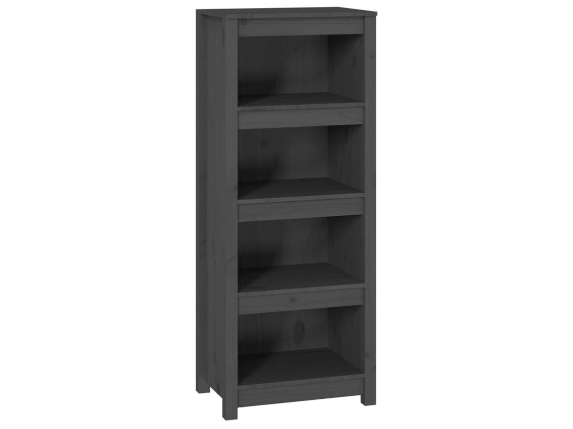 Maison Exclusive - Estantería Madera Maciza De Pino Gris 50 X 35 X 125,5 Cm