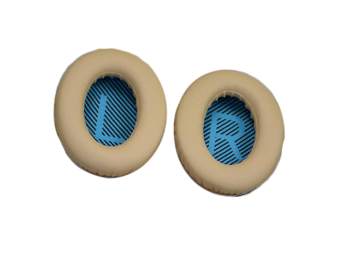 Almohadillas para auriculares Bose QC 35, esponja suave, color azul dorado.