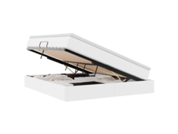 Syfax™ Cama Con Almacenamiento Y Colchón 160 X 200 Cm Cuero Sintético