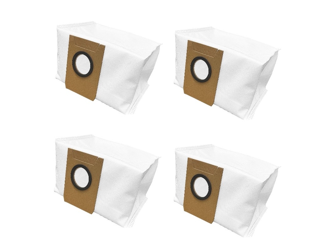 Bolsa para Aspiradora Compatible con Ecovacs X1 Omni/Turbo Blanco/Marrón Paquete de 4