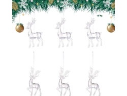 Adornos Navide Os Para Rbol 6 Piezas De Acr Lico Colgantes Pared Ventana Puerta Pasillo Techo Chimenea Sala Estar Fiesta