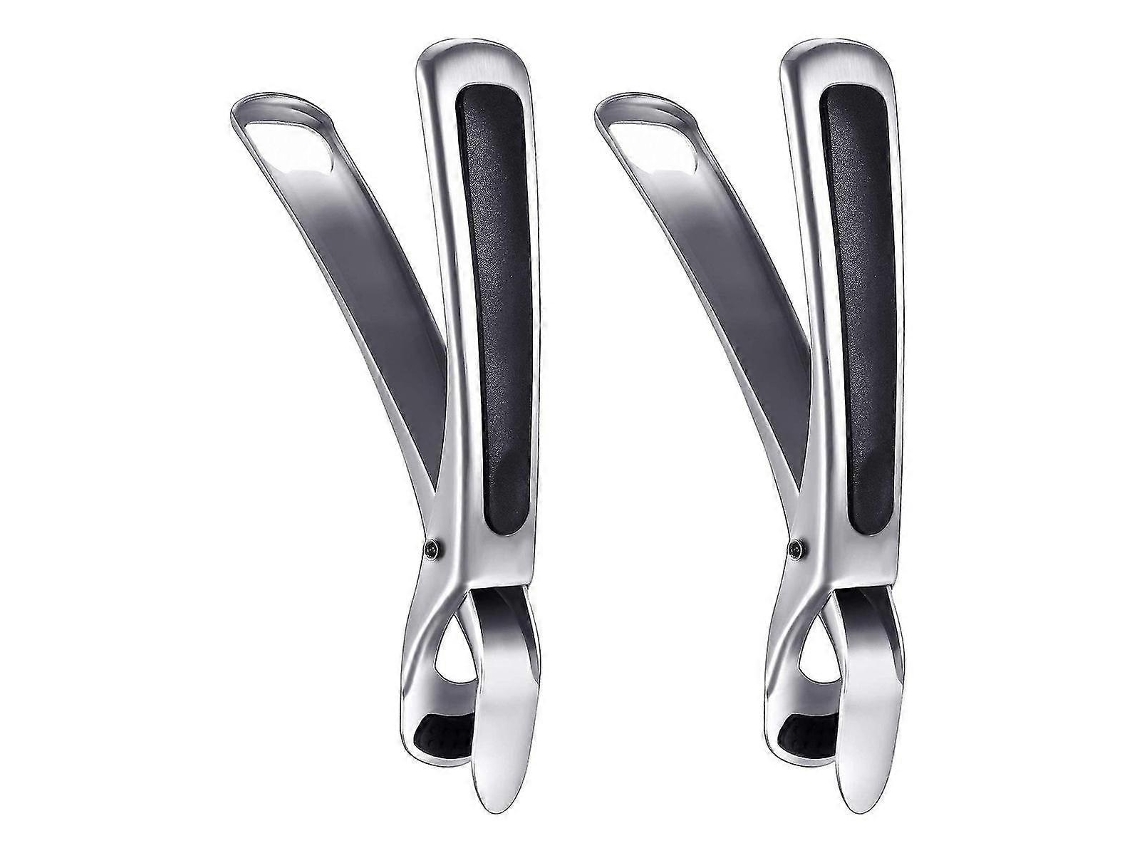 Pinzas de cocina antideslizantes y que no producen quemaduras, juego de 2 piezas, fabricadas en acero inoxidable 304, para usar en ollas, hornos y microondas.