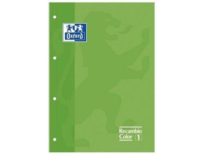 Recarga Papel OXFORD (A4 - Cuadriculado - Verde - 80 Hojas - 21x29.7cm)