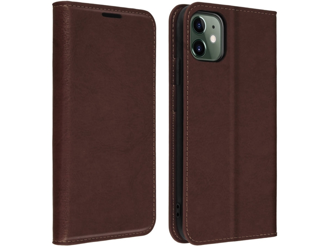 Funda iPhone 11 AVIZAR Wallet Marrón