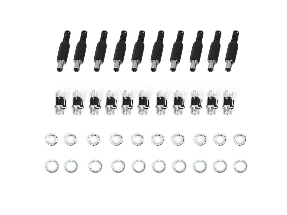 10 Pares Conector De Jack De Alimentación Dc Macho Y Hembra 2.1x5.5mm 12v Adaptador De Plug