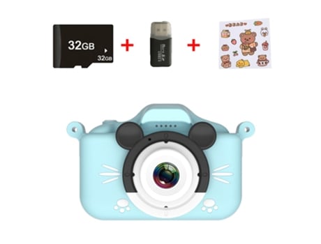 ELKUAIE Cámara digital para niños HD 2000W pixel frontal y trasera cámara dual mini cámara