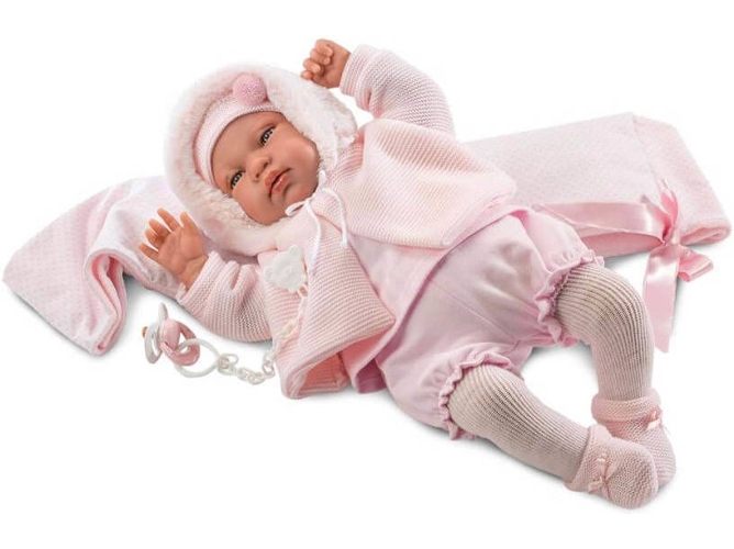 Muñeca DISFRAZZES Bebé Lloron Articulado con Portabebe (44 cm)